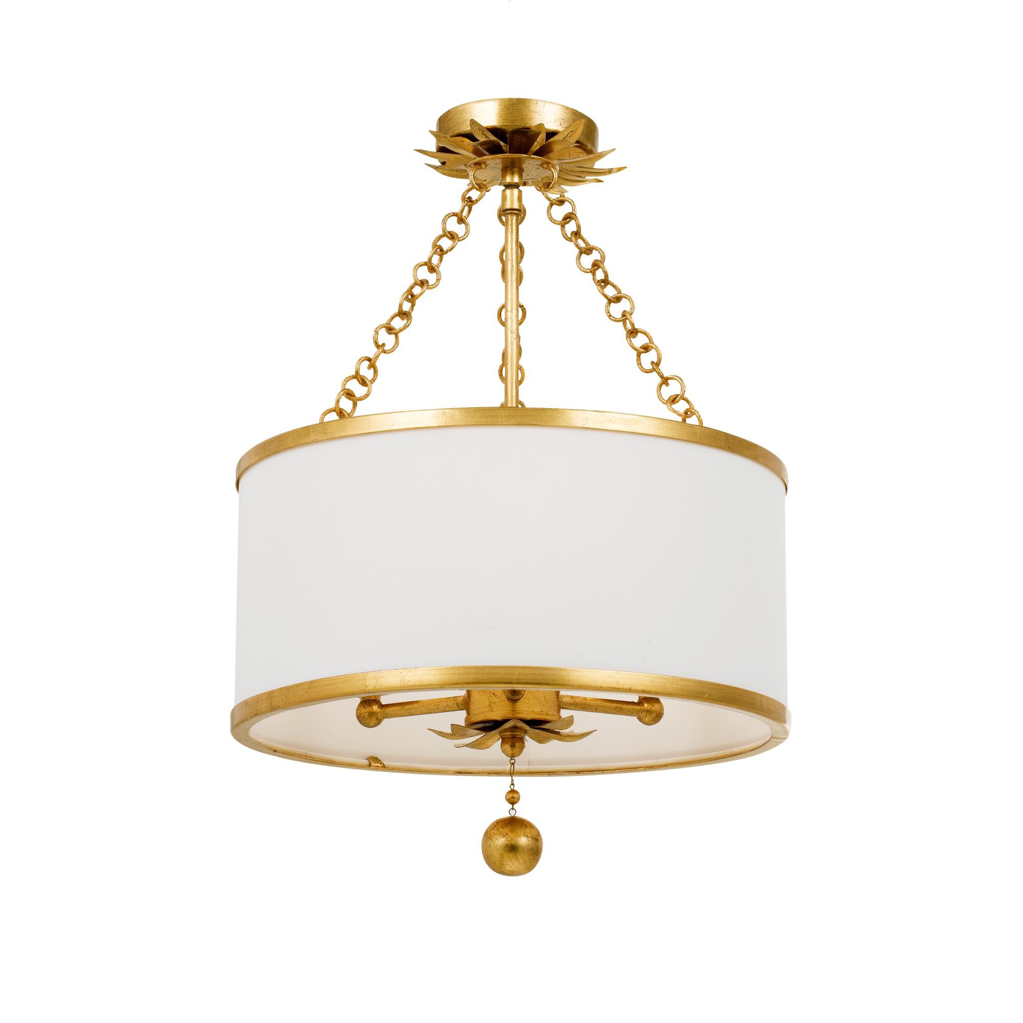 Broche 14 Inch 3 Light Semi Flush Mount by Crystorama